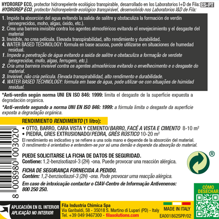 HYDROREP ECO - Fila - Proteção Hidrorepelente Ecológica