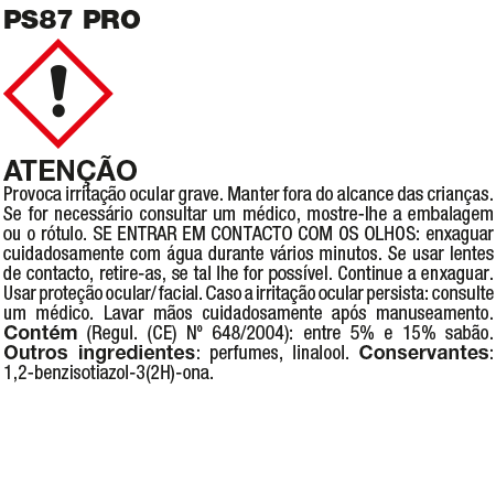 PS87 PRO- Fila - Limpeza Desengordurante Profissional