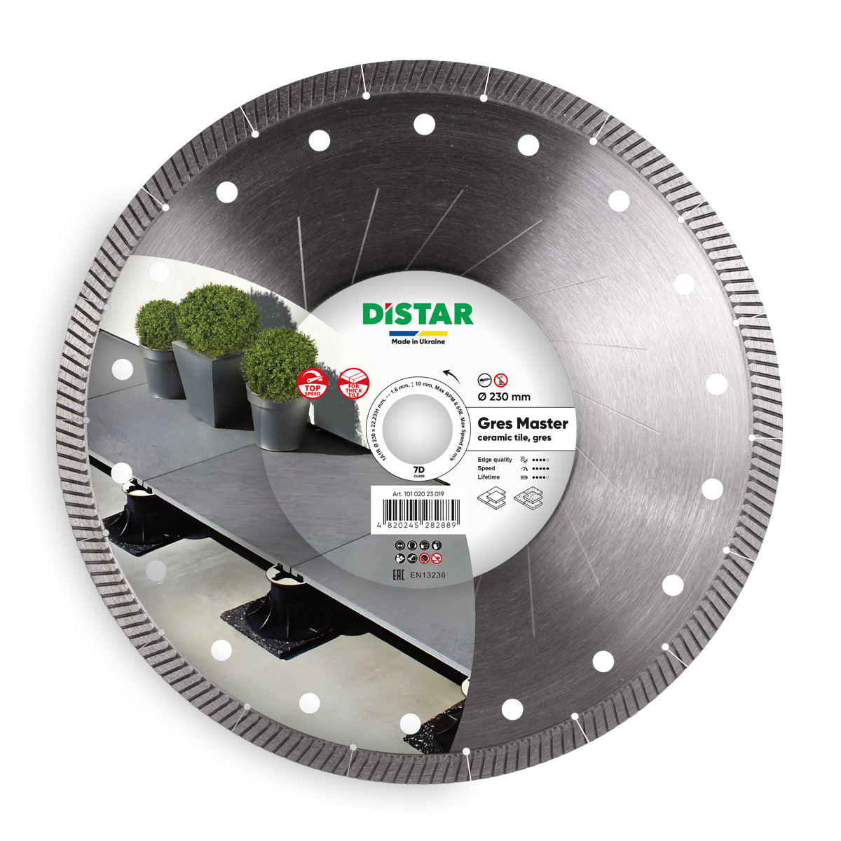 DISCO DE CORTE DE DIAMANTE 1A1R Ø 115 mm a Ø 230 mm GRES MASTER