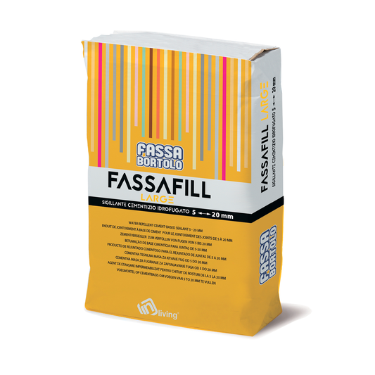 FASSAFILL LARGE Betume cimentício hidrofugado, para betumar juntas de 5 a 20 mm, resistente a mofos e algas. - Fassa bortolo