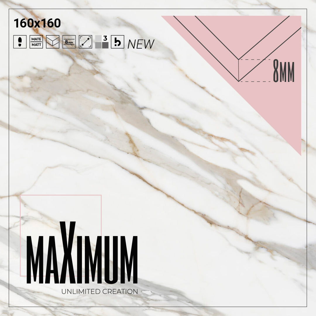 BAHREIN - Revestimento Cerâmico 8mm - Placas 160 x 160 cm - Prissmacer MAXIMUM
