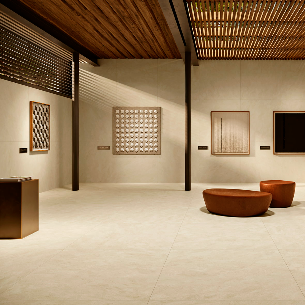 Pavimento 90 x 90 cm 9,5 mm - Margres - Concept White 99 CT1 NR