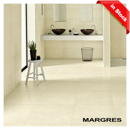 Pavimento 90 x 90 cm 9,5 mm - Margres - Concept White 99 CT1 NR