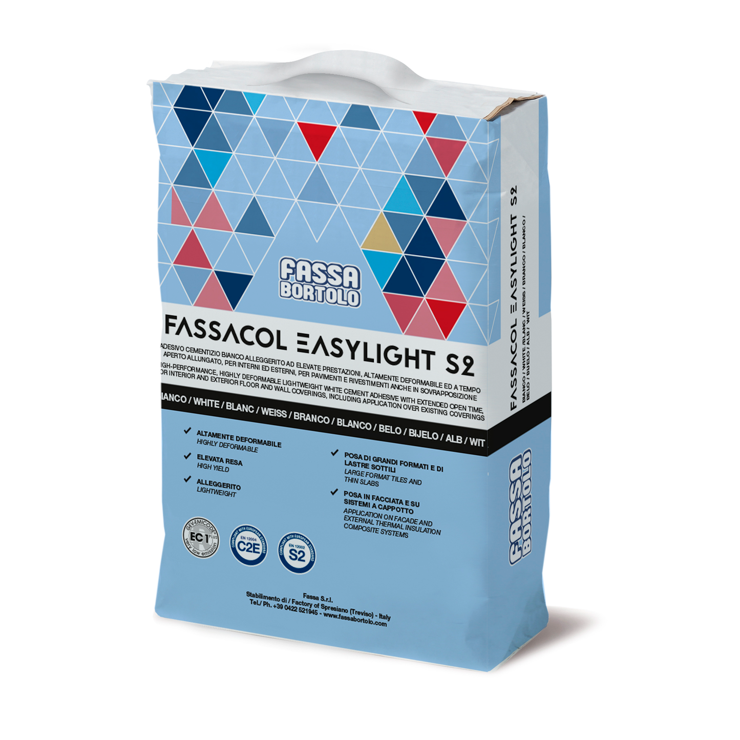 FASSACOL EASYLIGHT S2 cimentício aligeirado monocomponente - Fassa Bortolo