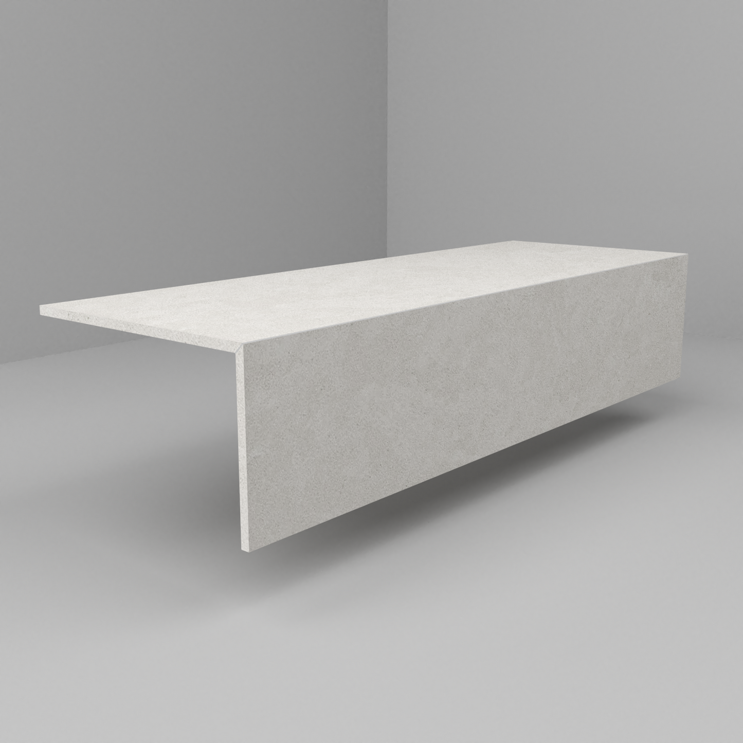 Stair Treads Box model with LED below - 30 x 100 cm coated with 8mm Ceramic
