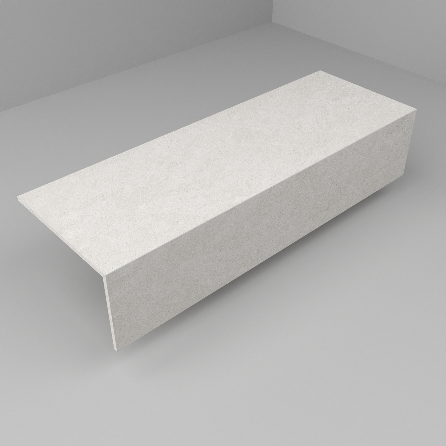 Stair Treads Box model with LED below - 30 x 100 cm coated with 8mm Ceramic