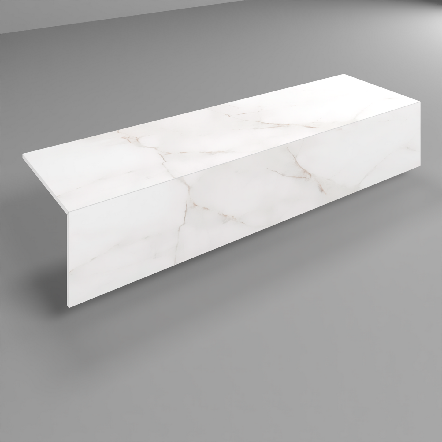 Stair Treads Box model with LED below - 30 x 100 cm coated with 8mm Ceramic