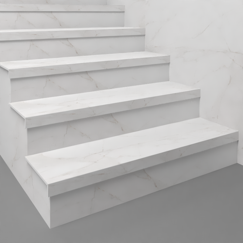 Gradini per scale modello Box con LED sottostante - 30 x 100 cm rivestiti in ceramica da 8 mm