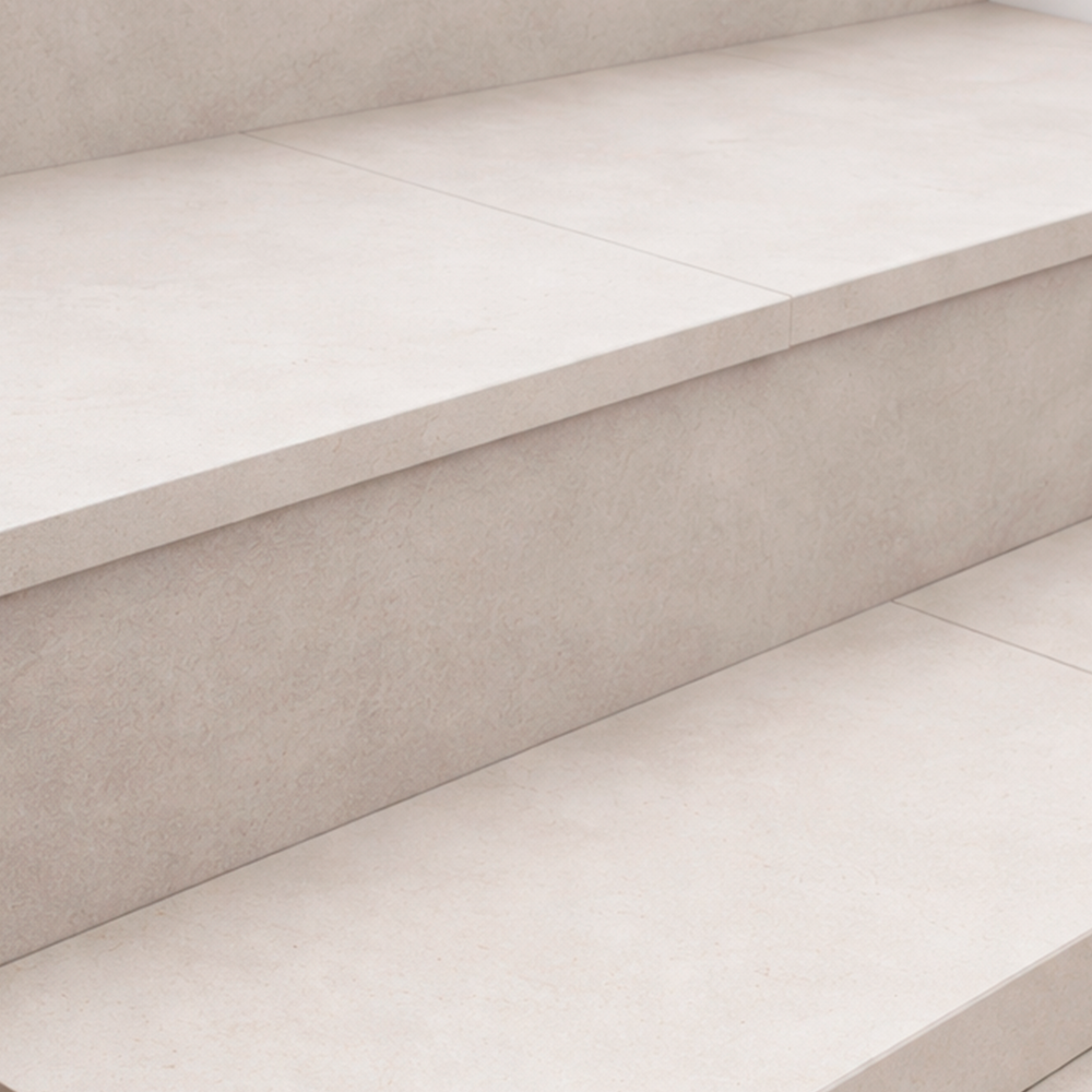 Stair Treads Box model with LED below - 30 x 100 cm coated with 8mm Ceramic
