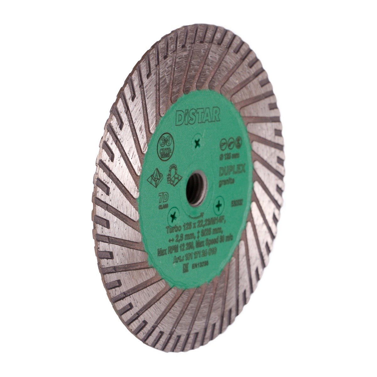 DISCO DE CORTE DE DIAMANTE TURBO 125 M14F DUPLEX