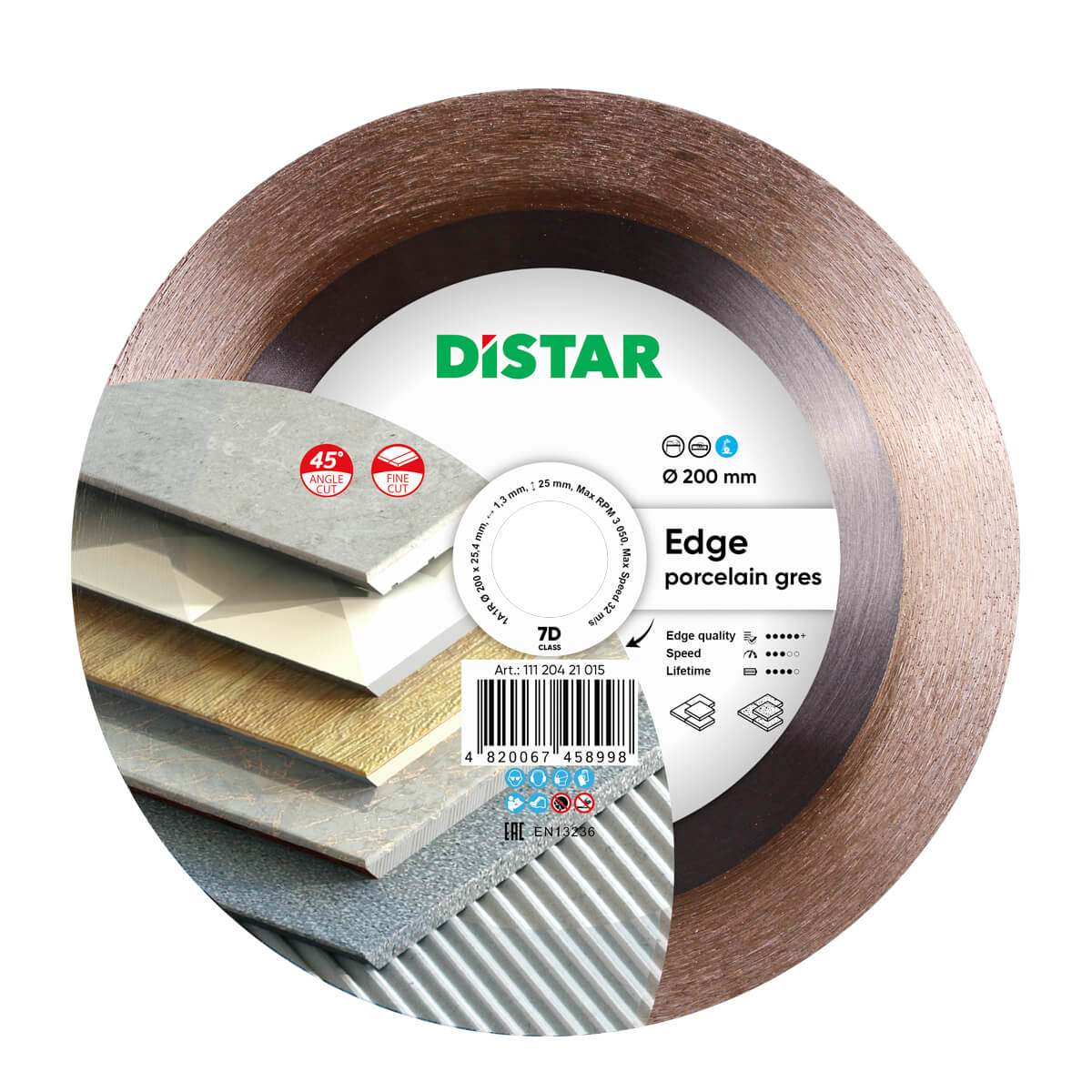 DIAMOND CUTTING DISC 1A1R Ø 180 mm to Ø 250 mm EDGE