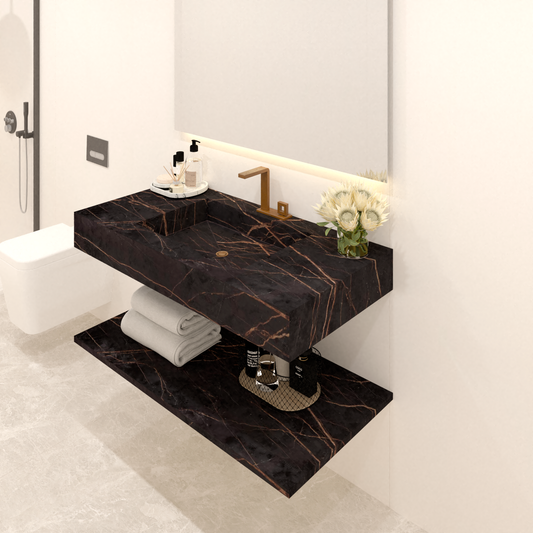 Bancada Firenze em DEKTON 4 mm com Lavatório Integrado