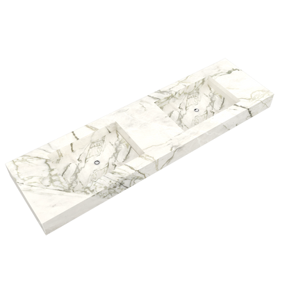 Bancada Firenze em Margres com Lavatórios Dupla Integrados