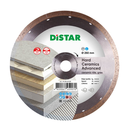 DISCO DE CORTE DE DIAMANTE 1A1R Ø 200 mm a Ø 300 mm CERÂMICA DURA AVANÇADA