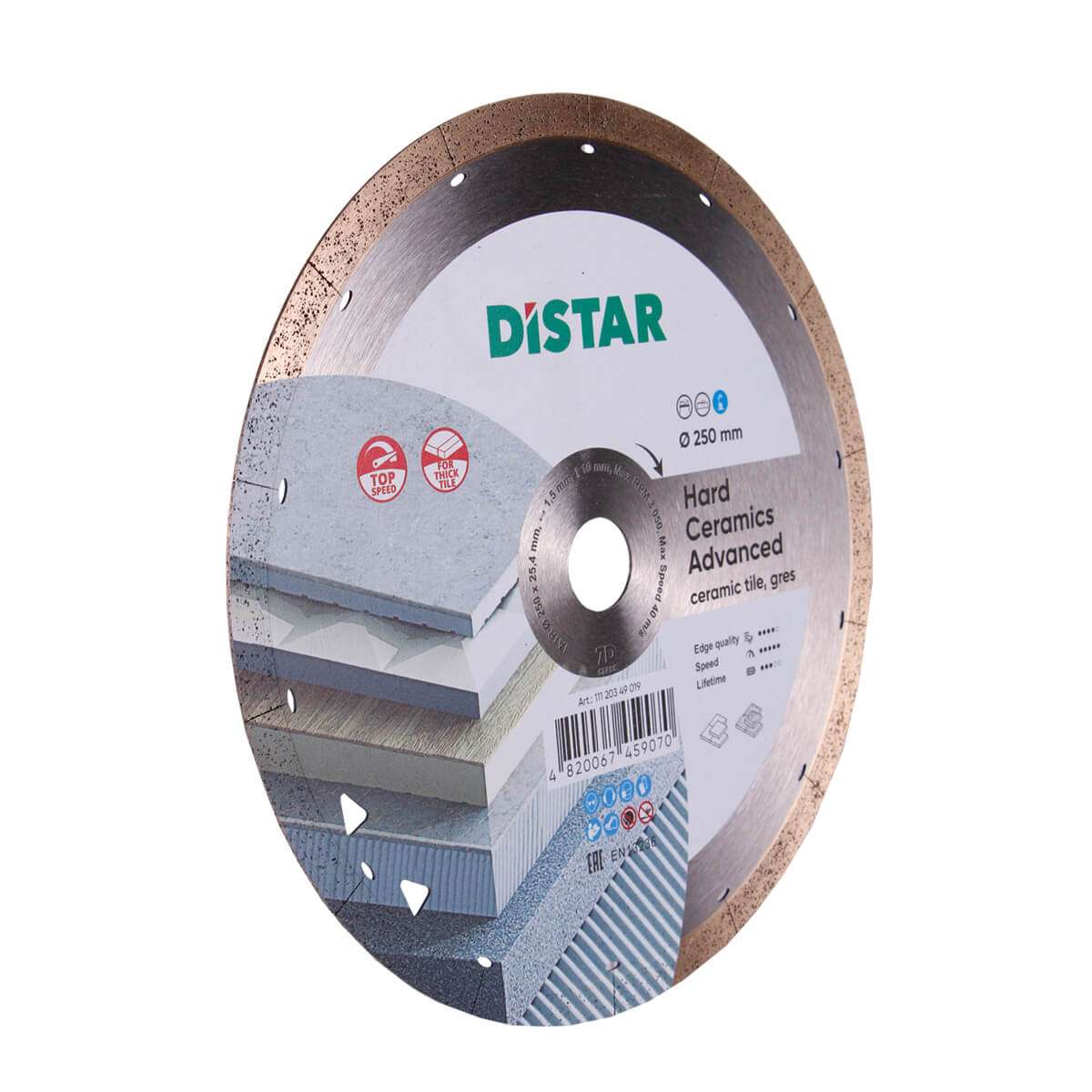 DISCO DE CORTE DE DIAMANTE 1A1R Ø 200 mm a Ø 300 mm CERÂMICA DURA AVANÇADA