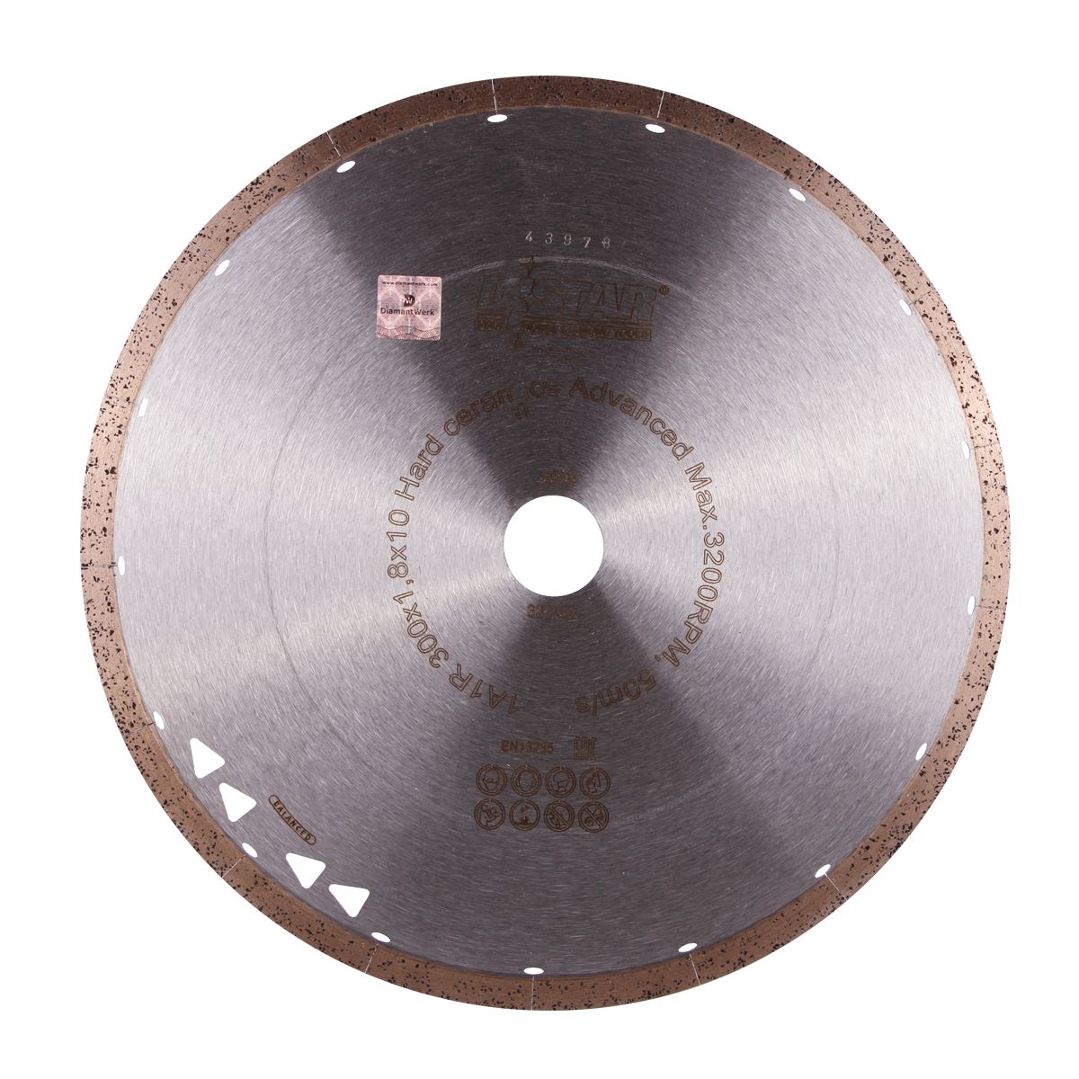 DISCO DE CORTE DE DIAMANTE 1A1R Ø 200 mm a Ø 300 mm CERÂMICA DURA AVANÇADA