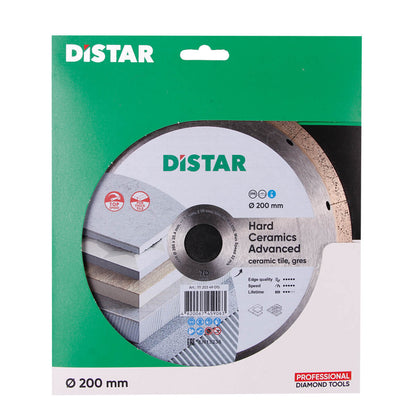 DISCO DE CORTE DE DIAMANTE 1A1R Ø 200 mm a Ø 300 mm CERÂMICA DURA AVANÇADA