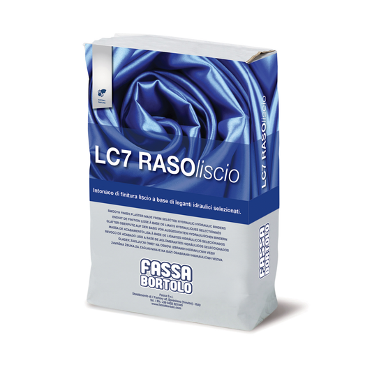 LC 7 RASOLISCIO - Massa de acabamento lisa à base de ligantes hidráulicos selecionados - Fassa