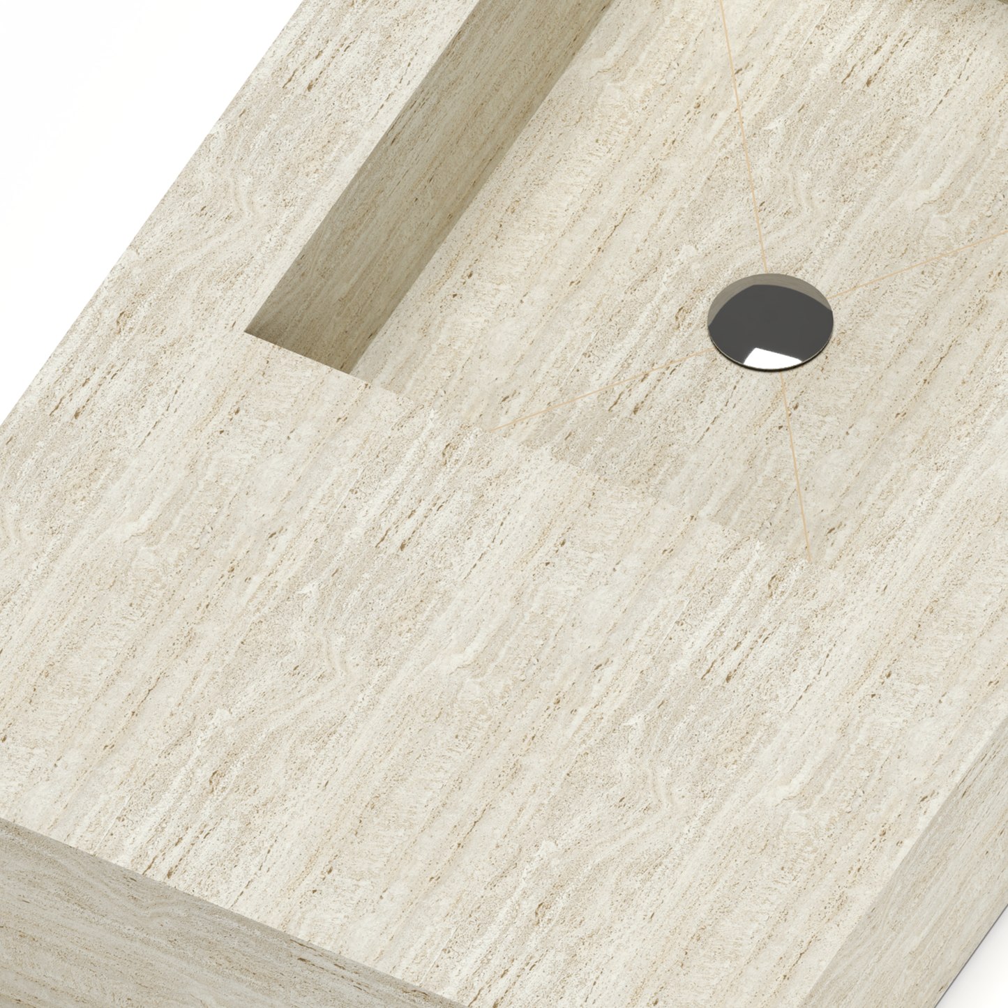 Lavatório para Casa de Banho 120 x 55 x 15 - Dekton Marmorio