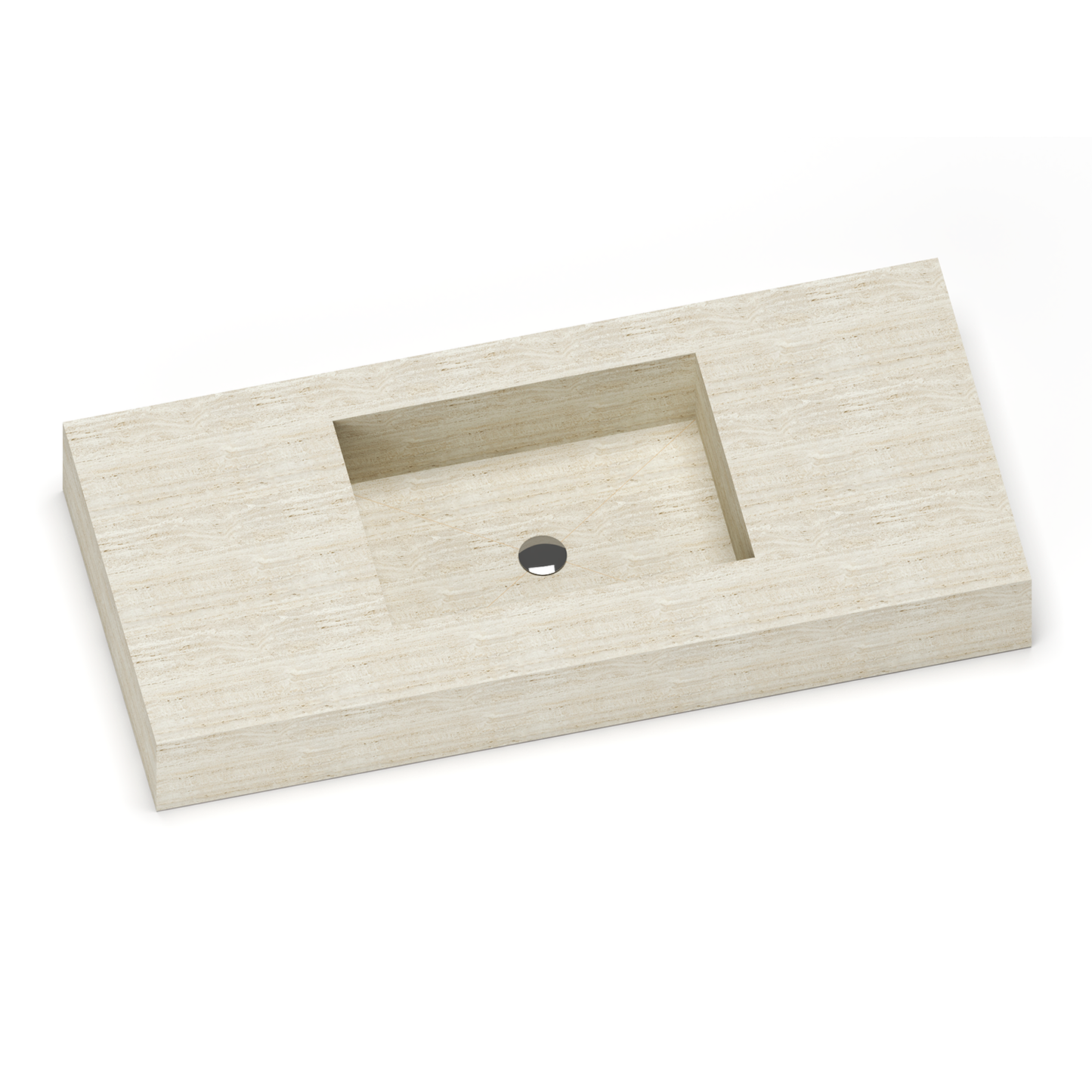 Lavatório para Casa de Banho 120 x 55 x 15 - Dekton Marmorio