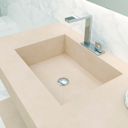 Lavatório para Casa de Banho 120 x 55 x 15 - Neolith com cuba na lateral