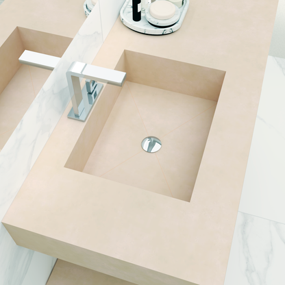 Lavatório para Casa de Banho 120 x 55 x 15 - Neolith com cuba na lateral