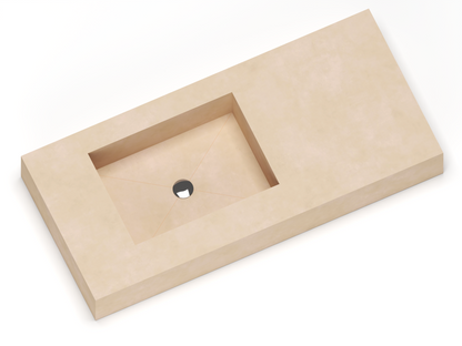 Lavatório para Casa de Banho 120 x 55 x 15 - Neolith com cuba na lateral