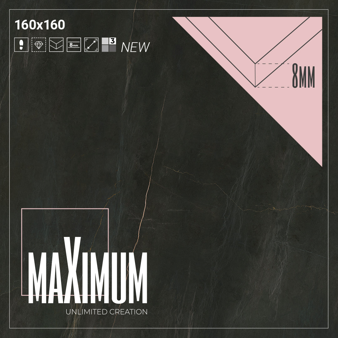 MIND - Revestimento Cerâmico 8mm - Placas 160 x 160 cm - Prissmacer MAXIMUM