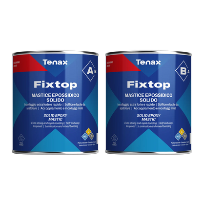Fixtop Mástique epóxi sólido extra forte e de cura rápida A+B - Tenax