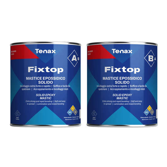 Fixtop Mástique epóxi sólido extra forte e de cura rápida A+B - Tenax