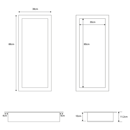 Nicho em Silestone e Dekton para Casa de Banho 30 x 80 x 10 cm