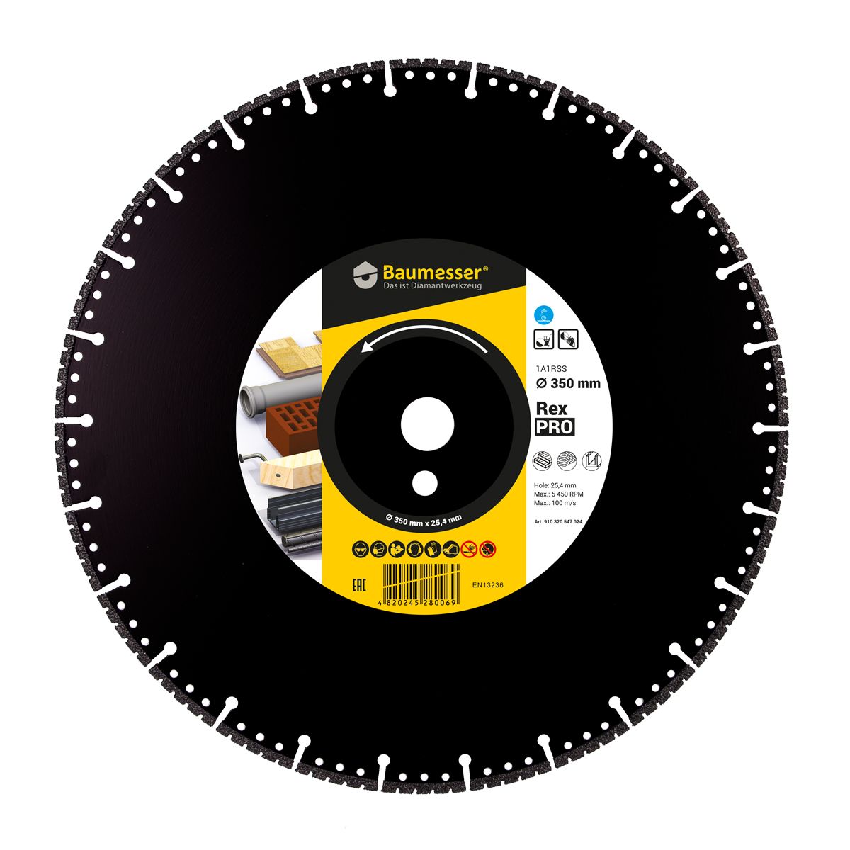 DISCO DE CORTE DE DIAMANTE 1A1RSS Ø 125 mm a Ø 350 mm REX PRO