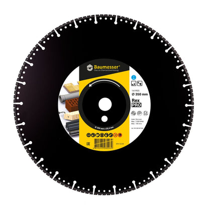 DISCO DE CORTE DE DIAMANTE 1A1RSS Ø 125 mm a Ø 350 mm REX PRO