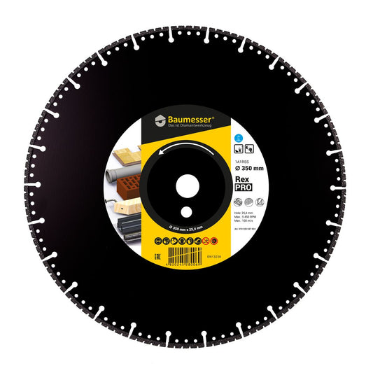 DISCO DE CORTE DE DIAMANTE 1A1RSS Ø 125 mm a Ø 350 mm REX PRO