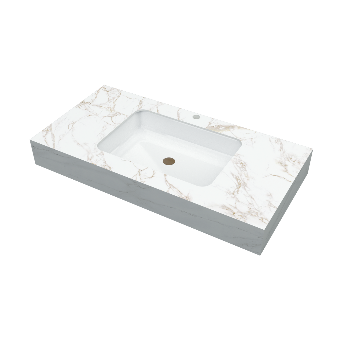 Bancada Reta Roma em Dekton 12mm com lavatório de Encastrar por Baixo