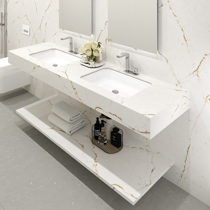 Bancada Roma em Silestone com Lavatório de Encastrar Dupla