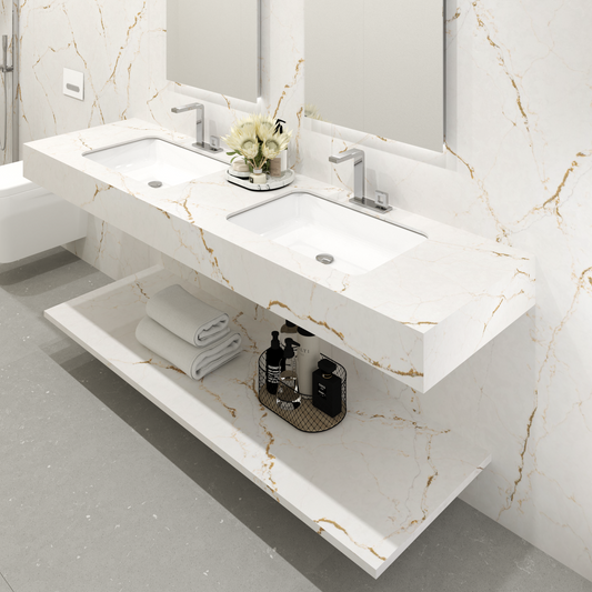Bancada Roma em Silestone com Lavatório de Encastrar Dupla
