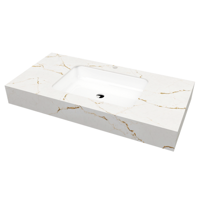 Bancada Reta Roma em Silestone com lavatório de Encastrar por Baixo