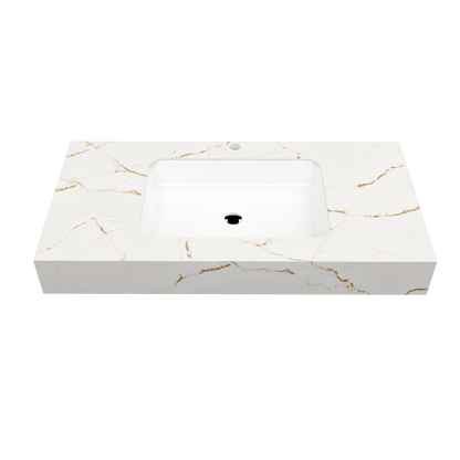 Bancada Reta Roma em Silestone com lavatório de Encastrar por Baixo