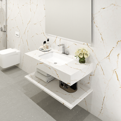 Bancada Reta Roma em Silestone com lavatório de Encastrar por Baixo