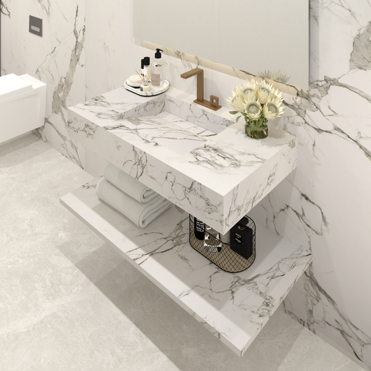 Bancada Torino em DEKTON 4 mm com Lavatório Integrado