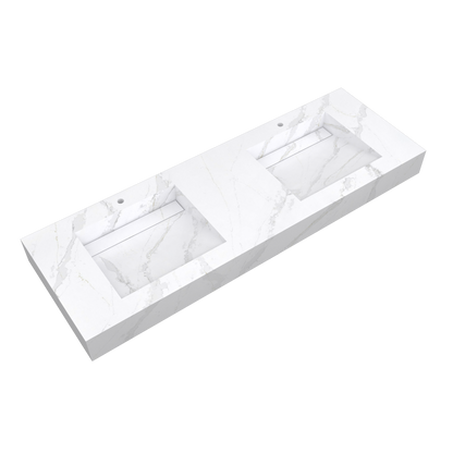 Bancada Torino em Silestone com Lavatório Duplo Integrado