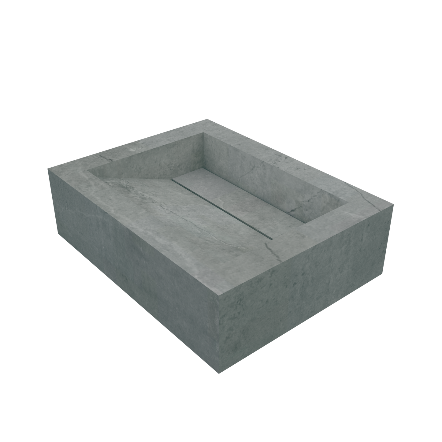 Bancada Reta Siena em Dekton 4 mm com Lavatório de Pousar no mesmo Material