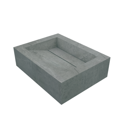 Bancada Reta Siena em Dekton 4 mm com Lavatório de Pousar no mesmo Material