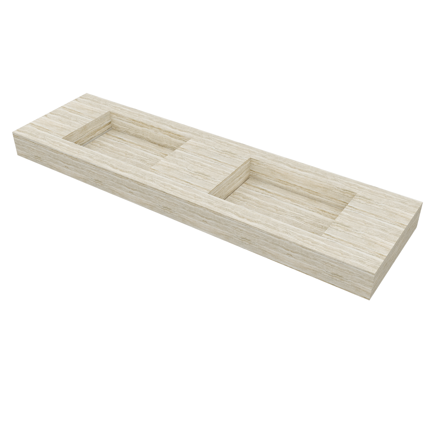 Bancada Veneza em Margres com Lavatórios Dupla Integrados