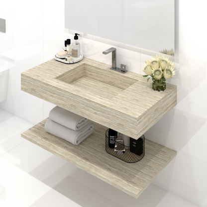 Bancada Veneza em Margres com Lavatório Integrado