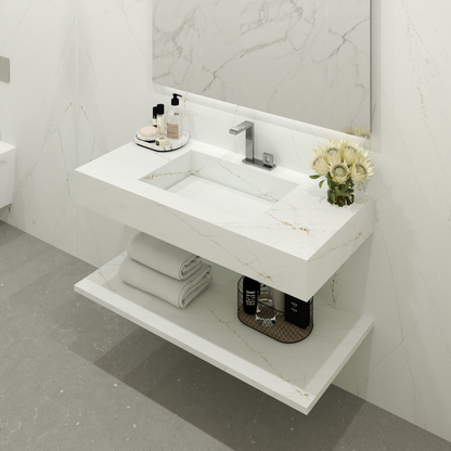 Bancada Veneza em Silestone com Lavatório Integrado