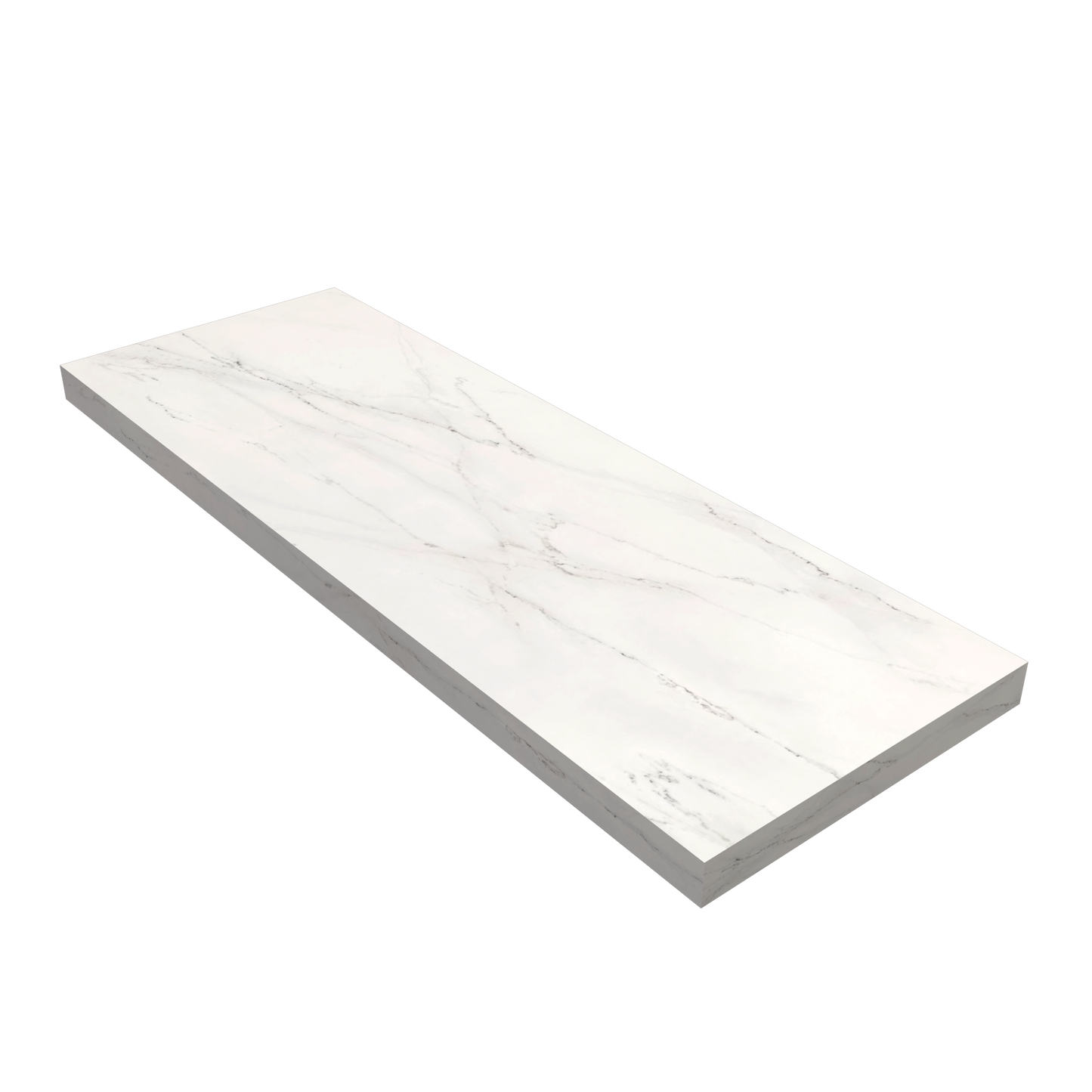 Bancada Reta Vicenza em DEKTON 4 mm com furação para Lavatório Duplo de pousar