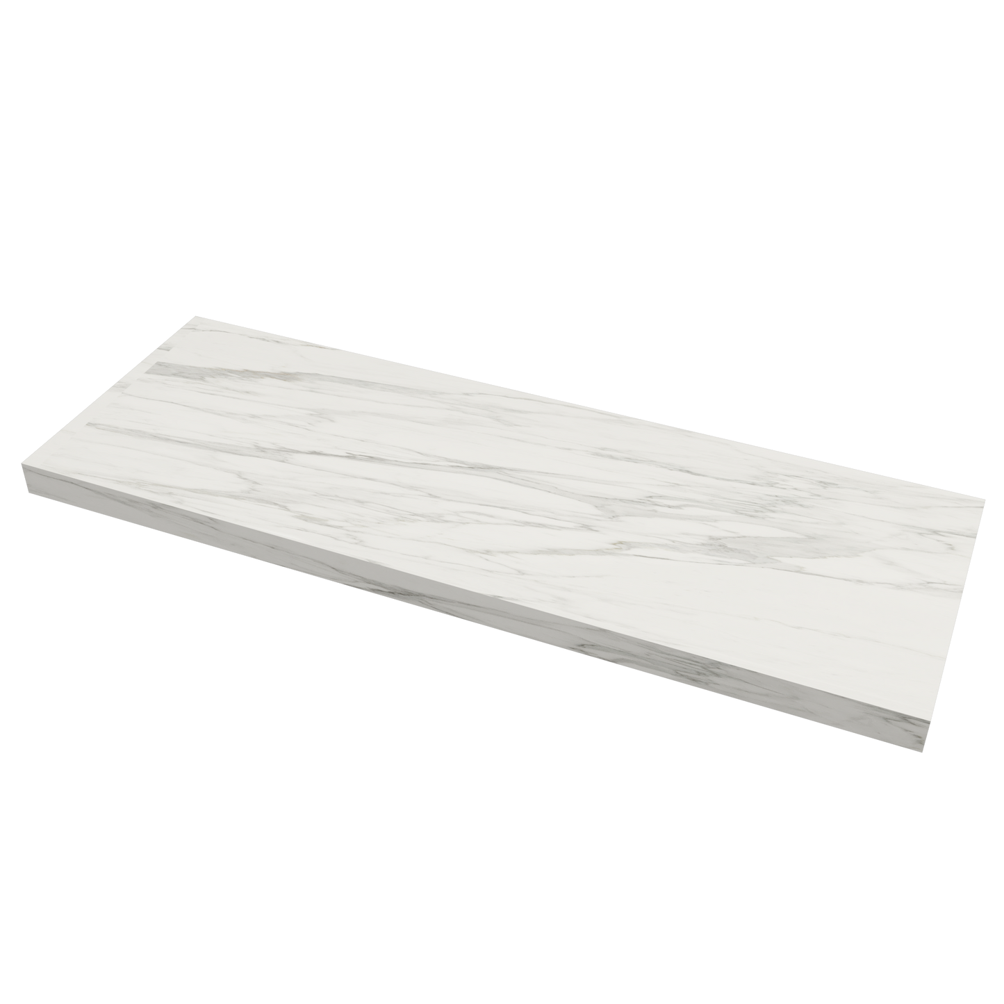 Bancada Reta Vicenza em Margres com furação para Lavatório Duplo de pousar