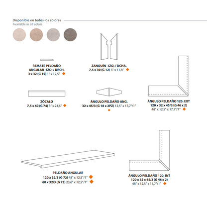 Bordo piscina antiscivolo TUCSON - Natucer